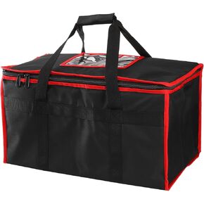 ZOOFOX Insulated Food Delivery Bag, 22" x 13" x 12" Large Waterproof Catering Supply Bag with Zipper and Handle, Reusable Food Warmer Bag for Uber Eats, Doordash, Restaurants, Catering in Kuwait