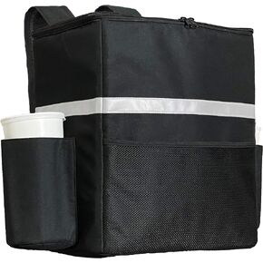 FRESHIE Insulated Food Delivery Backpack with Cup Holders / Drink Carriers Premium, For Drivers Of Door Dash, Postmates, Grub Hub, Pizza Bag, Grocery, Beverage, Commercial Quality (Backpack)