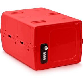 Urban August Dual Combination & Keyed Lockbox - Lockable Box for Everyday Use - Multi-Purpose lock for Home & Office Safety - Made of Industrial-Grade Plastic - One Size (Blue)