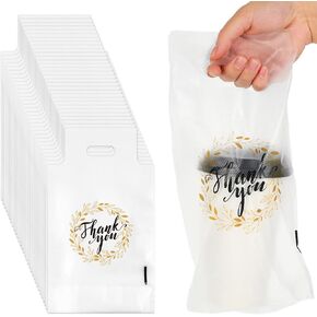 Whaline 1000 Count Handle Drinking Bags 1 Cup Clear Handle Drink Carriers Plastic Packaging Poly Bags for Delivery Take Out Cup Holder Beverage Coffee Juice Milk Tea Stores, 11 x 6.3 Inch in Kuwait