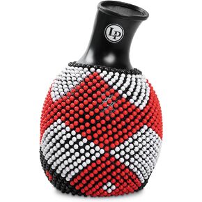 Latin Percussion Shekere, Black Body with Red and White Beads (LP486)