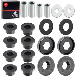 Front & Rear Shock Pivot Ball Bushings Sleeve Kit 16Pcs For Polaris Ranger 400 500 570 700 800 ETX EV TM