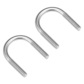 uxcell U-Bolts 2pcs 0.94"(24mm) Inner Width 40mm Length M6 304 Stainless Steel U-Bolt Fastener for 22mm Pipe Dia