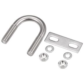 METALLIXITY U Bolts 2 Sets (M10x27x58mm), Round U Bolt 304 Stainless Steel with Accessories - for Construction, Pipe