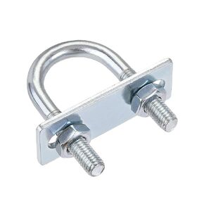 uxcell Round U-Bolt 1 Set 0.87"(22mm) Inner Width 56mm Length Steel M8 with Nut, Plate