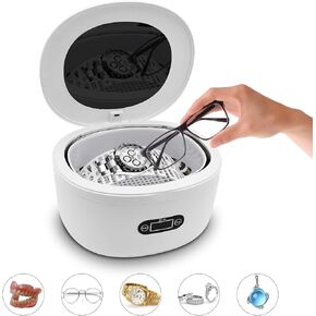 Ultrasonic Cleaner, Professional Ultrasonic Jewelry Cleaner 20 Ounces(600ML) with Five Digital Timer, Watch Holder,Cleaning Basket, SUS Tank for Cleaning Eyeglasses, Ring,Watches, Dentures