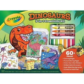 Crayola Dinosaur 5-in-1 Art Kit, Dinosaur Toys Alternative, Gift for Kids, Ages 4, 5, 6, 7