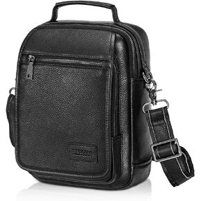 Polare Italian Cowhide Leather Messenger Bag Travel Shoulder Crossbody Bag Waterproof Casual Sling Business Handbag