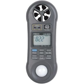 REED Instruments LM-8000 6-in-1 Multi-Function Environmental Meter (Air velocity/temperature, Ambient Temperature, Humidity, Contact Temperature and Light) in Saudi Arabia