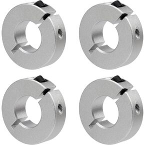 Pufguy 5/8" Single Split Clamp-On Shaft Collars Split Shaft Collars Aluminum Clamping Collar,4 Pack, 1.38" Outside Diameter