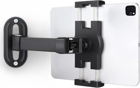 Mippko Tablet Wall Mount Holder for 7~12.9 inch Tablets iPad/Nexus/LG G Pads/e-Reader/Switch, 360°Rotation Clamp 180°Flexible Adjustable Metal Arm Mount in Saudi Arabia