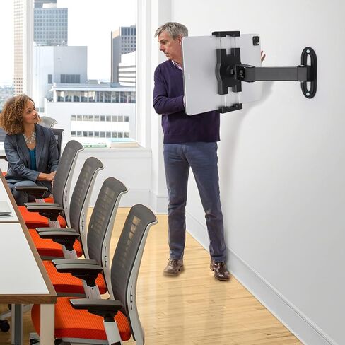 Mippko Tablet Wall Mount Holder for 7~12.9 inch Tablets iPad/Nexus/LG G Pads/e-Reader/Switch, 360°Rotation Clamp 180°Flexible Adjustable Metal Arm Mount in Saudi Arabia