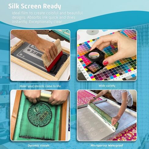 CISinks 100 Sheets 11" x 17" 100micron WaterProof Quick Drying Inkjet Transparency Film for Silk Screen Printing Positives Universal in Saudi Arabia