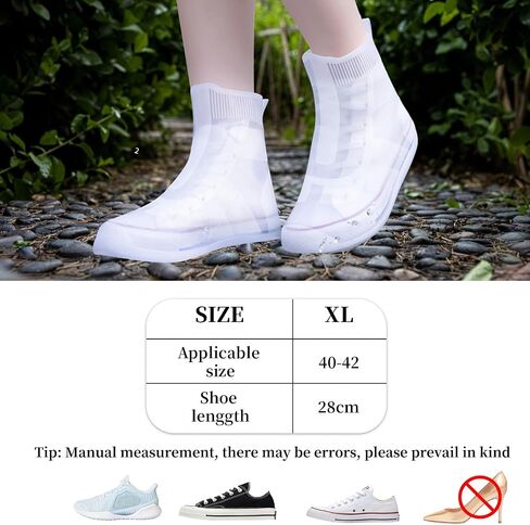 KALIONE Waterproof Shoe Covers Reusable Shoes Boots for Rain Cover for Shoes Protectors Silicone Rubber Overshoes Non Slip Shoe Covers for Men Women (EUR 40-42) in Saudi Arabia