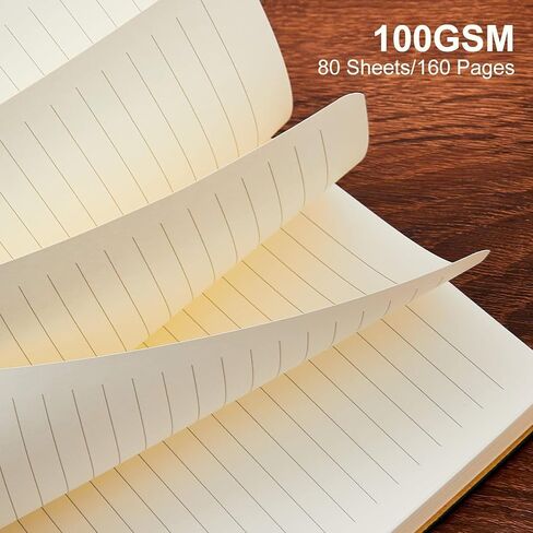 دفتر يوميات TSFPapier مبطن 216 صفحة، غطاء جلدي A5، كتابة مذكرات جمالية للمجلة التجارية ومكتب الكلية، 108 ورقة 100 جرام في المتر المربع، 5.79 بوصة × 8.27 بوصة، أخضر داكن in Kuwait