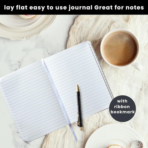 دفتر يوميات مبطن بغطاء ورقي منقوش من LEATHER VILLAGE - مقاس 7 × 5 بوصات - 180 صفحة من ورق ناعم بوزن 90 جرامًا في المتر المربع - مذكرات ذات غلاف ناعم - غطاء بلون الخوخ in Kuwait