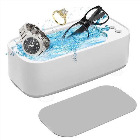آلة تنظيف المجوهرات بالموجات فوق الصوتية، 48 كيلو هرتز (700 مل) منظف احترافي بالموجات فوق الصوتية مع 3 أوضاع نظيفة للنظارات، منظف المجوهرات لجميع المجوهرات والنظارات والخواتم والساعات وأطقم الأسنان in Kuwait