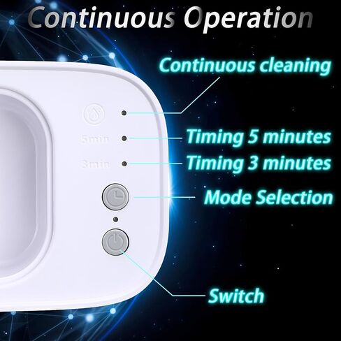 آلة تنظيف المجوهرات بالموجات فوق الصوتية، 48 كيلو هرتز (700 مل) منظف احترافي بالموجات فوق الصوتية مع 3 أوضاع نظيفة للنظارات، منظف المجوهرات لجميع المجوهرات والنظارات والخواتم والساعات وأطقم الأسنان in Kuwait