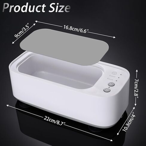 آلة تنظيف المجوهرات بالموجات فوق الصوتية، 48 كيلو هرتز (700 مل) منظف احترافي بالموجات فوق الصوتية مع 3 أوضاع نظيفة للنظارات، منظف المجوهرات لجميع المجوهرات والنظارات والخواتم والساعات وأطقم الأسنان in Kuwait