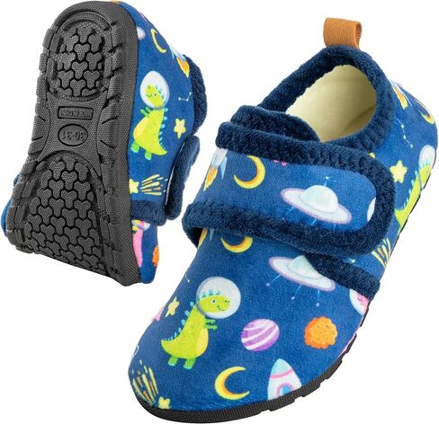 OBBYCO Kids House Slippers Toddler Home Shoes Cozy Lightweight Non-Slip Slippers Socks for Infant Little Boys Girls in Kuwait