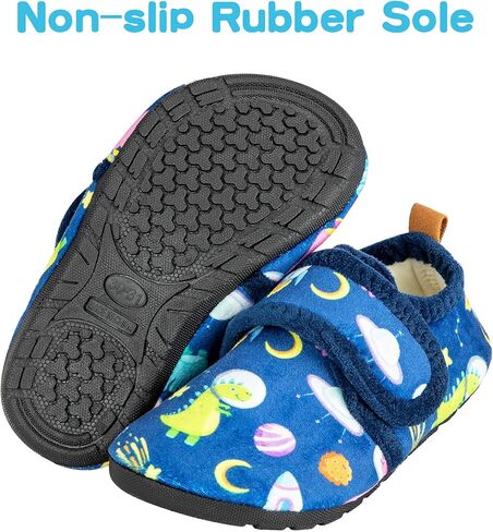 OBBYCO Kids House Slippers Toddler Home Shoes Cozy Lightweight Non-Slip Slippers Socks for Infant Little Boys Girls in Kuwait