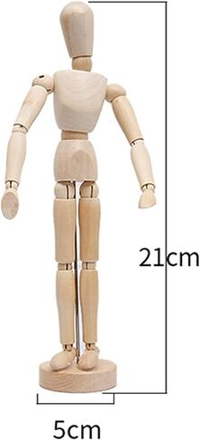 عارضة أزياء خشبية للفنان Lorcnz 1 لتزيين المنزل المثالي/رسم شخصية بشرية ثلاثية الأبعاد (8 بوصات) in Kuwait