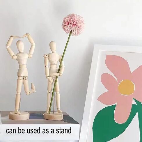 عارضة أزياء خشبية للفنان Lorcnz 1 لتزيين المنزل المثالي/رسم شخصية بشرية ثلاثية الأبعاد (8 بوصات) in Kuwait