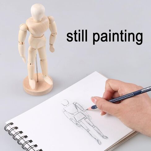 عارضة أزياء خشبية للفنان Lorcnz 1 لتزيين المنزل المثالي/رسم شخصية بشرية ثلاثية الأبعاد (8 بوصات) in Kuwait