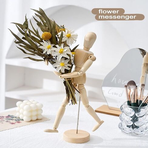 عارضة أزياء خشبية للفنان Lorcnz 1 لتزيين المنزل المثالي/رسم شخصية بشرية ثلاثية الأبعاد (8 بوصات) in Kuwait