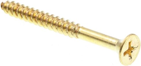 برغي خشب Prime-Line 9035812، فيليبس برأس مسطح، #10 × 2 بوصة، نحاس صلب، عبوة من 25 قطعة in Kuwait