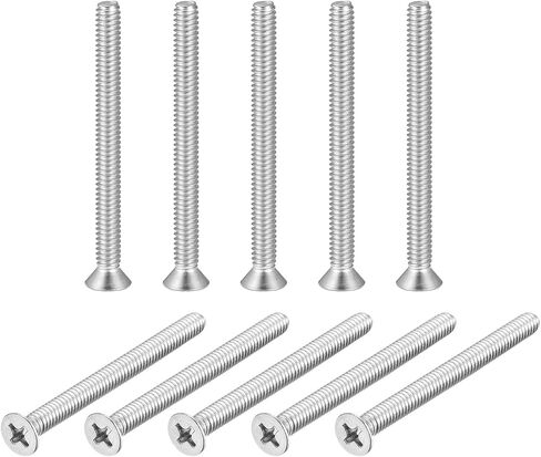 Uxcell 1/4-20x3 "مسامير آلة ذات رأس مسطح فيليبس 304 مسامير من الفولاذ المقاوم للصدأ 10 قطعة in Saudi Arabia