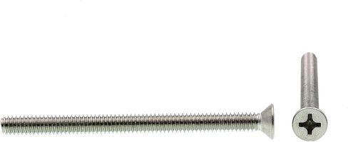 Prime-Line 9002125 Machine Screws, Flat Head, Phillips Drive, 1/4 In.-20 X 3-1/2 In., Grade 18-8 Stainless Steel (15 Pack) in Kuwait