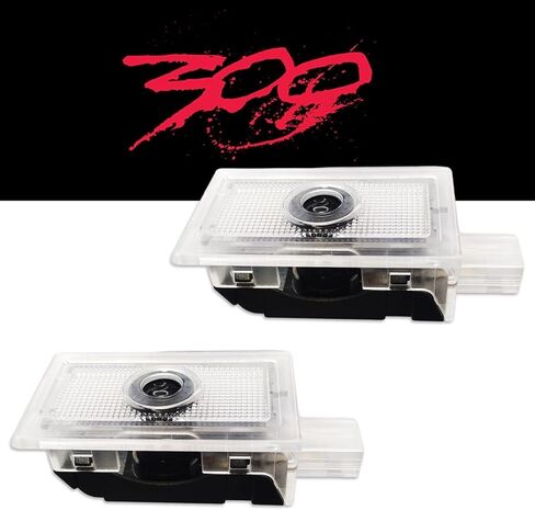 جهاز عرض شعار أضواء باب السيارة قطعتين من Hitluste مصمم لكرايسلر 300 300C 300S 2005-2022 [لا يبهت أبدًا]، ضوء ظل شبح لجهاز العرض الأحمر، 300 ملحق ضوء خطوة للباب - أحمر 01 in Kuwait