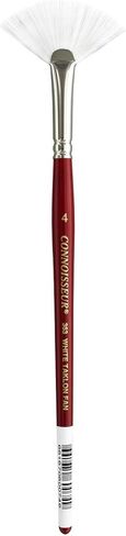 Connoisseur Brush White Taklon Short Fan #4 in Saudi Arabia