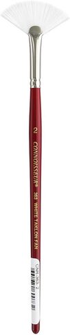 Connoisseur Brush White Taklon Short Fan #4 in Saudi Arabia