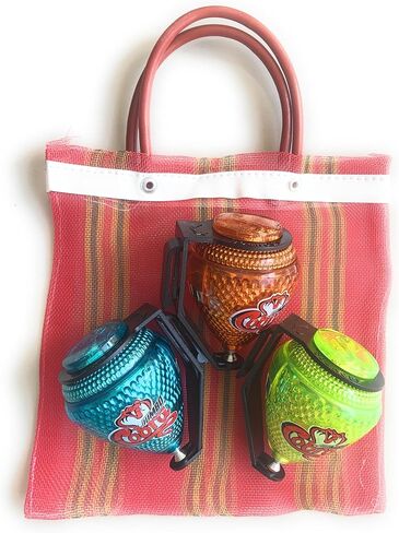 3 Pack Jumbo Cobra Durable Plastic Spin Tops for Kids Metal Tip Made in Mexico - Trompo Mexicano Jumbo Cobra Pl᳴ICO Durable & Punta de Metal with a Nylon Mini Tote Bag in Kuwait