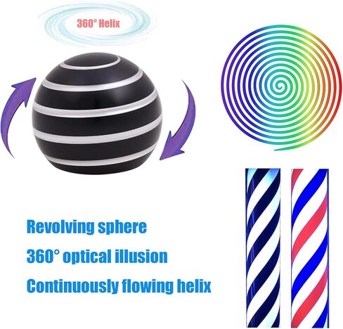 Kinetic Desk Toys Chihimoer FidgetCool Gadgets，Fidget Spinners on Desktop for Office for Adults 60 Seconds Spinning Small, Cool Stuff-Toys with Optical-Illusion for Stress Relief Gifts Black in Saudi Arabia