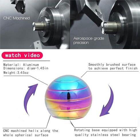 Kinetic Desk Toys Chihimoer FidgetCool Gadgets，Fidget Spinners on Desktop for Office for Adults 60 Seconds Spinning Small, Cool Stuff-Toys with Optical-Illusion for Stress Relief Gifts Black in Saudi Arabia