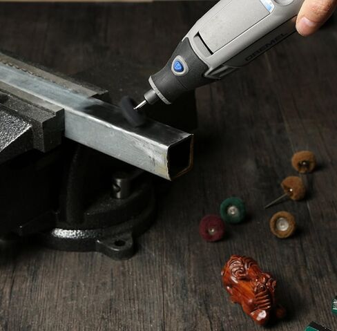 Rocaris 1" Brown 120 Grit Abrasive Buffing Polishing Wheels Burr for Rotary Tools-1/8"(3mm) Shank 50 Pack in Kuwait