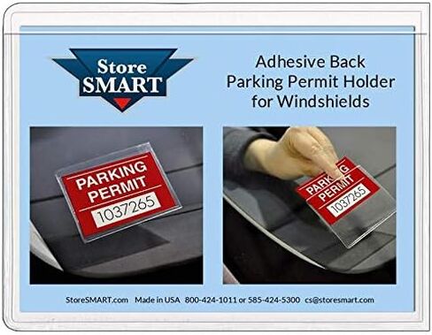 StoreSMART - Parking Permit Holder for Windshields - Adhesive Back - Single Pack - PSR-PARK-1045L in Saudi Arabia