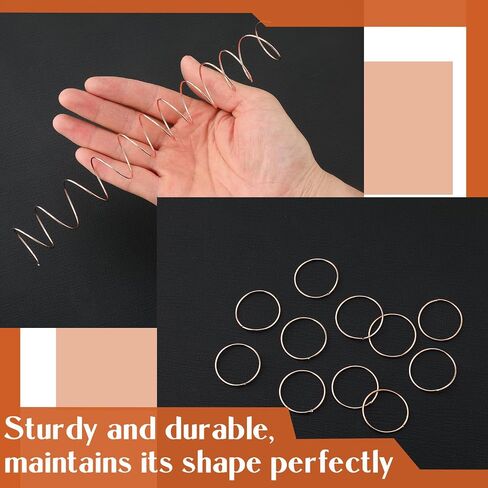 Kanayu 99.9% Pure Copper Wire for Jewelry Making Half Hard Solid Bare Copper Wire Round Bright for Beading Crafts Electroculture Gardening Plants, 1 Pound (18 Gauge,0.04'' Diameter, 210 Feet Length) in Saudi Arabia