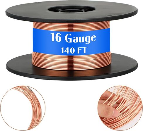 Kanayu 99.9% Pure Copper Wire for Jewelry Making Half Hard Solid Bare Copper Wire Round Bright for Beading Crafts Electroculture Gardening Plants, 1 Pound (18 Gauge,0.04'' Diameter, 210 Feet Length) in Saudi Arabia
