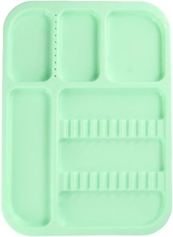 SHUATI Procedure Trays,Dental Instrument Tray Plastic Professional Green Surgical Utility Divided Separate Tray Appliances in Saudi Arabia