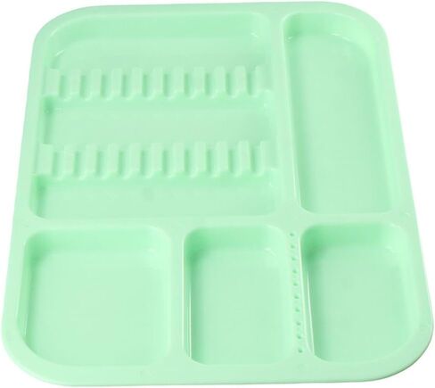 SHUATI Procedure Trays,Dental Instrument Tray Plastic Professional Green Surgical Utility Divided Separate Tray Appliances in Saudi Arabia