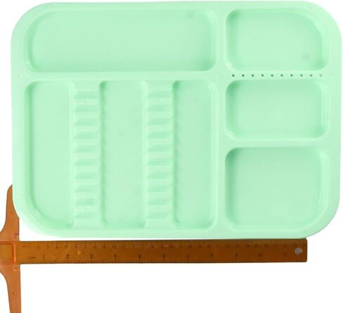 SHUATI Procedure Trays,Dental Instrument Tray Plastic Professional Green Surgical Utility Divided Separate Tray Appliances in Saudi Arabia
