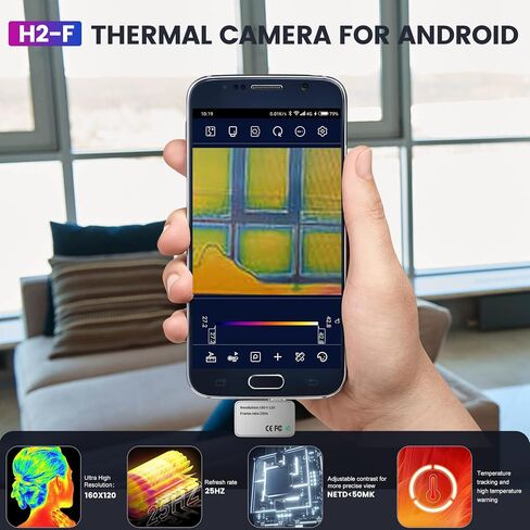 كاميرا حرارية لنظام Android، Sobtoe H2-F 256x192 IR عالية الدقة، تصوير حراري، تحسين صور كاميرا التصوير الحراري ودقتها، كاميرا تعمل بالأشعة تحت الحمراء لنظام Android، يتم تطبيقها على فحص الدوائر وما إلى ذلك in Saudi Arabia