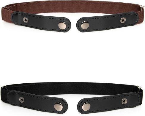maskfactory eneyer 2 pack men's or women's buckle-less comfortable elastic belt for jeans or casual dress, no buckle in Saudi Arabia