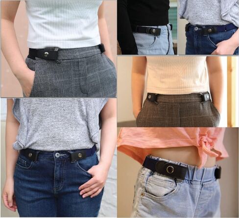 maskfactory eneyer 2 pack men's or women's buckle-less comfortable elastic belt for jeans or casual dress, no buckle in Saudi Arabia
