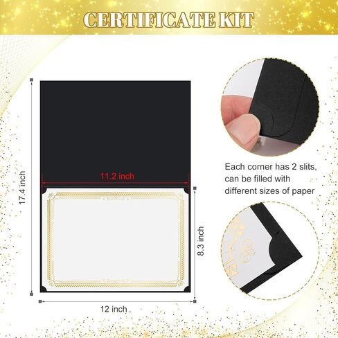 مجموعة شهادات مكونة من 90 قطعة تتضمن 30 قطعة من حاملي الشهادات و30 قطعة من أوراق الشهادات و30 قطعة من رقائق الذهب الذهبية وملصقات الدبلوم وأغطية مسابقات التخرج (أحمر) in Kuwait