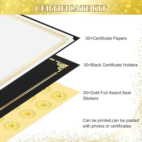 مجموعة شهادات مكونة من 90 قطعة تتضمن 30 قطعة من حاملي الشهادات و30 قطعة من أوراق الشهادات و30 قطعة من رقائق الذهب الذهبية وملصقات الدبلوم وأغطية مسابقات التخرج (أحمر) in Kuwait